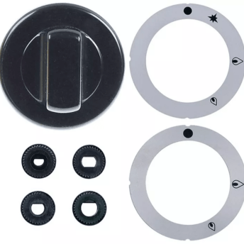 Horeca Parts - Zestaw pokręteł do zaworu gazowego bez płomienia zapłonowego ø 70mm wał ø 6x4,6/8x6,5/9x6,5/10x8mm (5111862)