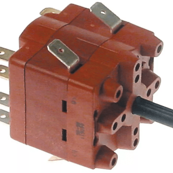Horeca Parts - Przełącznik obrotowy krzywkowy 3 pozycyjny 0-1-2 6-biegunowy 400V 10A 4,8x6mm - Ekspres do kawy Futurmat-Ariete, Italcrem, Mairali (1319031)
