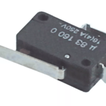 Horeca Parts - Mikroprzełącznik z dźwignią rolkową 250V 16A 1CO, podłączenie F6,3, czarny, dł. 33x28 mm, waga 0,010 kg - ITV