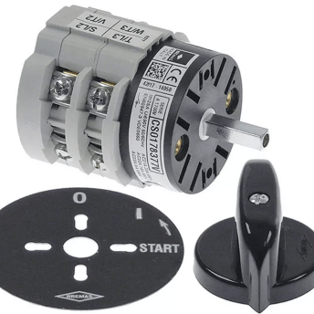 Horeca Parts - Przełącznik obrotowy krzywkowy chwilowy 3 pozycyjny 0-1 4-biegunowy 400V 20A 5x5mm - Młynek do kawy Mazzer (1057903)