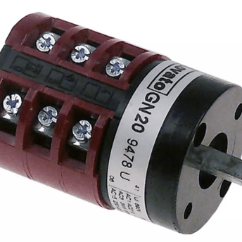 Horeca Parts - Przełącznik obrotowy krzywkowy 5 pozycyjny 0-1-2-3-4 6-biegunowy 690V 20A 6x6mm - Zmywarka kapturowa Ata (3059024)