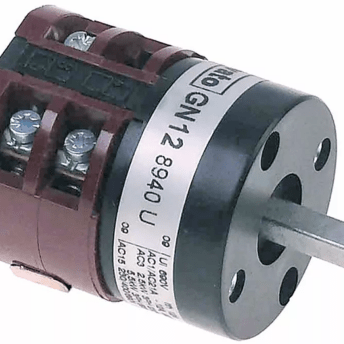 Horeca Parts - Przełącznik obrotowy krzywkowy 3 pozycyjny 1-2-3 3-biegunowy 690V 12A 6x6mm - Zmywarka kapturowa Luxia