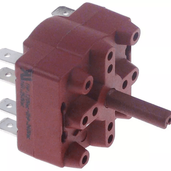 Horeca Parts - Przełącznik obrotowy krzywkowy 4 pozycyjny 0-1-2-3 4-biegunowy 400V 16A 6x4,6mm