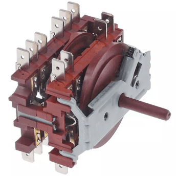 Horeca Parts - Przełącznik obrotowy krzywkowy 5 pozycyjny 0-1-2-3-4 10-biegunowy 400V 16A 6x4,6mm - Zmywarka kapturowa Asber (5974864)