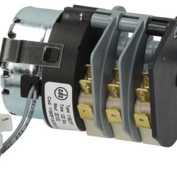 Horeca Parts - Timer mechaniczny 3-komorowy o czasie pracy 120 s, zasilaniu 230 V 50/60 Hz, osią ø 6x4.6 mm o długości 26 mm, typ CDC - Zmywarka Adler (3322034)