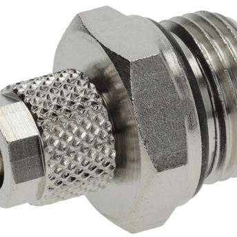 Horeca Parts - Złączka gwintowana z mosiądzu niklowanego prosta 3/8", Ø 4/6 mm, mosiądz niklowany, 1 szt. - Ascaso
