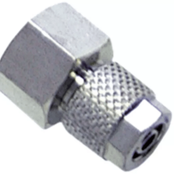 Horeca Parts - Łącznik śrubowy do węża, mosiądz niklowany, prosty gwint 1/8", wąż ø 4/6 mm, 1 szt., waga 0,020 kg - Nuova simonelli