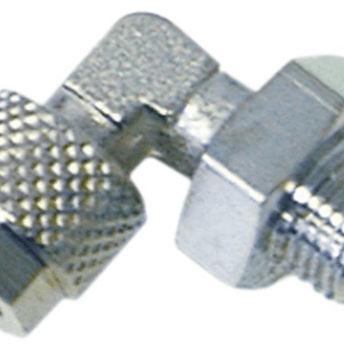 Horeca Parts - Złączka kątowa do węża Ø 4/6 mm, gwint 1/4", mosiądz niklowany, 1 szt. - Ascaso