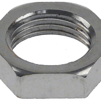 Horeca Parts - Nakrętka 1/2" z mosiądzu niklowanego, wysokość 6 mm, klucz 24, 1 szt, waga 0,010 kg