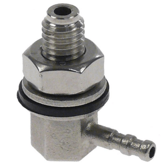 Horeca Parts - Kolanko 90° M10 ze stali nierdzewnej, do węża Ø 4x6 mm, do wlotu dozownika i wtryskiwacza, pasuje do otworów M10 4/5/6 - Elframo