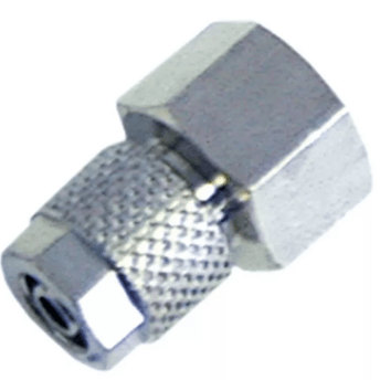 Horeca Parts - Złączka prosta 1/4'',  6/8 mm, mosiądz niklowany, 1 szt, waga 0,028 kg - Leventi