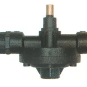 Horeca Parts - Pompa dozująca 2001 do nabłyszczacza, wlot 4×6 mm, przyłącze ciśnieniowe M12×1, wylot M10×1, przyłącze ssące 4×6 mm, zawór zwrotny PTFE, sprężyna 1 mm, kod VNR/A1, waga 0,193 kg - Germac