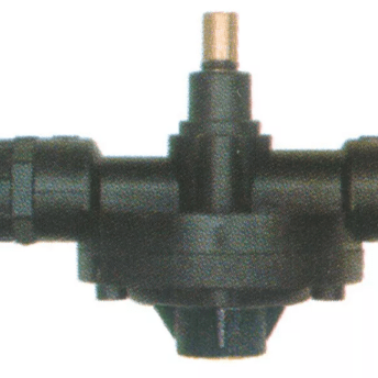 Horeca Parts - Pompa dozująca 2001 do nabłyszczacza, wlot 4×6 mm, przyłącze ciśnieniowe M12×1, wylot M10×1, przyłącze ssące 4×6 mm, zawór zwrotny PTFE, sprężyna 1 mm, kod VNR/U1, waga 0,180 kg - Germac