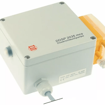 Horeca Parts - Pompa dozująca do płynu nabłyszczającego, ze sterowaniem prędkości silnika / czasowym, 2,4 l/h, 230 VAC, wąż ø 6x2 / 6x3 mm - Saier