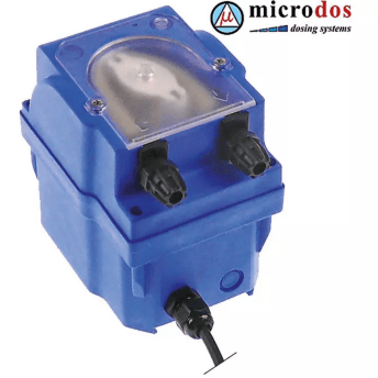 Horeca Parts - Pompa dozująca MP2-R z regulacją prędkości 7 l/h, 230V AC, do detergentu, wąż Ø 4×6 mm Santoprene, poziom zasysania 1,5 m, waga 0,760 kg - Microdos
