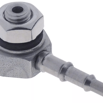 Horeca Parts - Kolanko 90° M10 ze stali nierdzewnej, do węża Ø 4x6 mm, do wlotu zbiornika i wtryskiwacza, pasuje do otworów M10 4/5/6 - Elettrobar