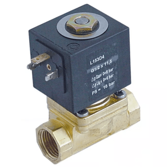 Horeca Parts - Zawór elektromagnetyczny 2-drożny 24 VAC przyłącze 1/2" dł. 66mm wielkość nominalna 11,5mm 50Hz - Zmywarka tunelowa Angelo Po, Comenda, Elframo, Comel (5017088)