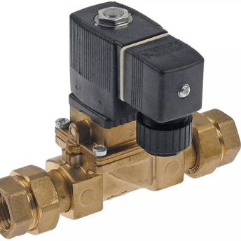 Horeca Parts - Elektrozawór 2-drogowy, 24 VAC, wlot 1/2", wylot 1/2", długość 65 mm, DN 13 mm, membrany NBR - Bürkert