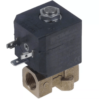 Horeca Parts - Elektrozawór 2-drogowy 230 VAC, wlot 1/4", wylot 1/4", długość 35 mm - Ceme