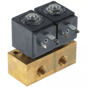 Horeca Parts - Zawór elektromagnetyczny mosiądz 3-drożny 230 VAC przyłącze 1/4" l 77mm - Piec konwekcyjny Rosinox (3120364)