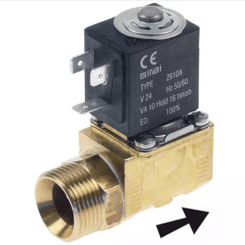 Horeca Parts - Zawór elektromagnetyczny mosiężny 2-drożny 24VAC wlot 1/2" IT wylot 3/4" IT dł. 61mm (7155149)
