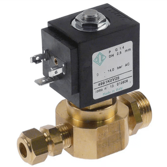 Horeca Parts - Elektrozawór 2-drożny 220-230V wlot 1/4" wylot 1/4" dł. 35mm 50/60Hz - Kuchnia elektryczna Ambassade (5113939)