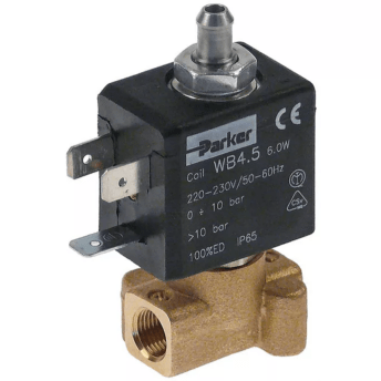 Horeca Parts - Zawór elektromagnetyczny mosiądz 3-drożny 230VAC przyłącze 1/8" l 30mm dn 1mm -10 do 140°C - Ekspres do kawy Grimac, Quick Mill (1120088)