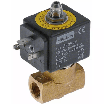 Horeca Parts - Elektrozawór 230V wlot 1/2” wylot 1/2” podłączenie 1/4" dł. 40mm - Ekspres do kawy Nuova Simonelli (5177565)
