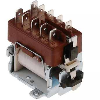 Horeca Parts - Stycznik E3250, 16 A, 230 V, 3 NO / 1 NC, połączenie Faston 6,3 mm, pokrętło Ø70 mm - Zanussi
