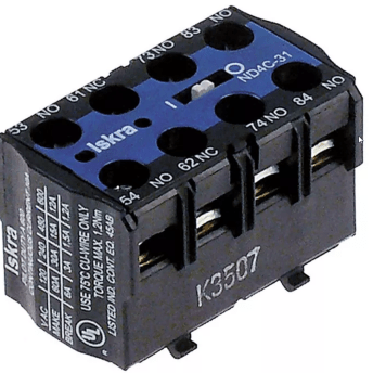 Horeca Parts - Styk pomocniczy 3NO/1NC AC-15 6 A do styczników K03C/K07C, przyłącze śrubowe - Eloma