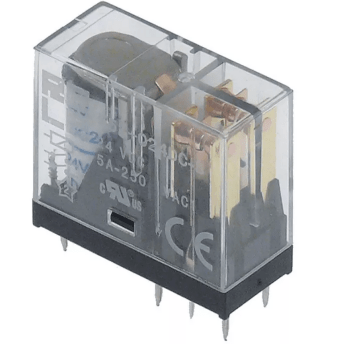 Horeca Parts - Przekaźnik drukowy 24VDC, 2CO, złącza pinowe, raster 5 mm, 250V 5A, 95.65/95.75 -  Italiana Relè