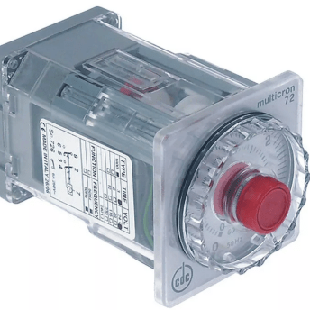 Horeca Parts - Przekaźnik czasowy CDC 1800 SC726, zakres czasu 0 s – 30 h, 24 V AC, 2×6 A, wymiary montażowe 65×65 mm