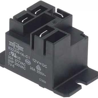 Horeca Parts - Przekaźnik 12 V DC, 30 A, 1NO, przyłącze Faston 6,3 mm, montaż śrubowy - Shangfang
