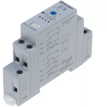 Horeca Parts - Przekaźnik czasowy F45, zakres czasu 0,1 s – 24 h, 12–240 V AC/DC, 16 A, wymiary montażowe na szynę DIN - Finder