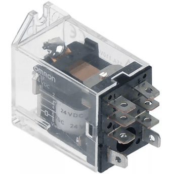Horeca Parts - Przekaźnik LY2 24 V AC, 10 A, 2CO, przyłącze F4.8, montaż na uchwyt - Omron
