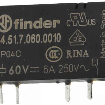 Horeca Parts - Przekaźnik drukowy 34.51.7.060.0010, cewka 60VDC, 1CO, 250V 6A, piny - Finder