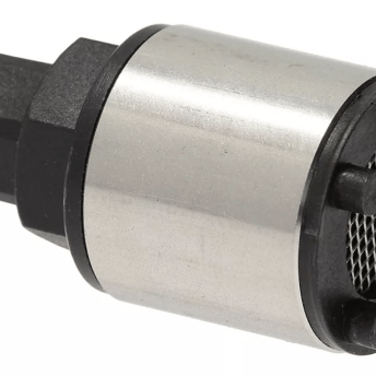 Horeca Parts - Zawór stopowy z zaworem zwrotnym, filtr i pierścień ze stali nierdzewnej, do węża Ø 4x6 mm, długość 36 mm, z filtrem - Aqua-Germac