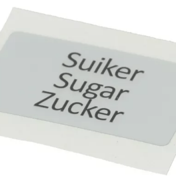 Horeca Parts - Naklejka na pojemnik do produktów cukru, odpowiednia dla de Jong Duke