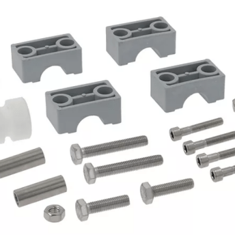 Horeca Parts - Zestaw rolek plastikowych, ø 31 mm, biały, wys. 20 mm, otwór ø 12 mm, z prowadnicą do mechanizmu okapu - Zmywarka Sammic (3346177)