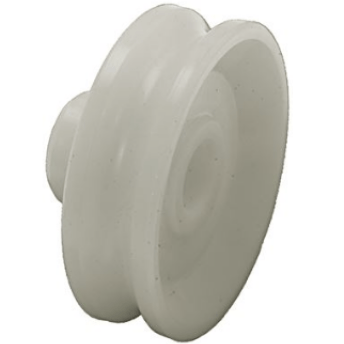 Horeca Parts - Rolka ø 49 mm, wys. 21,5 mm, do mechanizmu okapu, plastik biała, otwór ø 10 mm - Zmywarka kapturowa Zanussi (3346024)