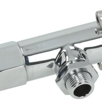 Horeca Parts - Zawór pary, mosiądz chromowany, wlot 3/8", pozycja montażowa zewnętrzna, wylot 3/8" - Ekspres do kawy Fiorenzato C.S. (1348057)
