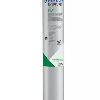 Horeca Parts - Filtr wody Everpure MC², pojemność 34 000 L, przepływ 378 L/h, wymiary Ø 82,5 x 527 mm, filtracja do 0,2 µm, do napojów zimnych i fontann - Pentair Everpure