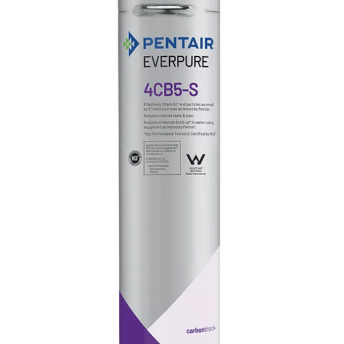 Horeca Parts - Filtr wody Everpure 4CB5-S, pojemność 22 710 L, przepływ 378 L/h, wymiary Ø 82,6 x 368,5 mm, filtracja do 5 µm, temperatura pracy 2–38°C, do wysokiej jakości wody pitnej -  Pentair Everpure