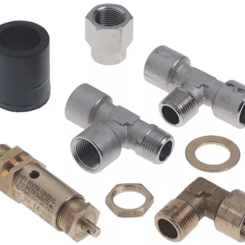 Horeca Parts - Przyłącze zaworu bezpieczeństwa 3/8" uszczelnione, certyfikat CE 0035, ciśnienie wyzwalania zestawu 1,8bar - Nuova Simonelli (7122225)