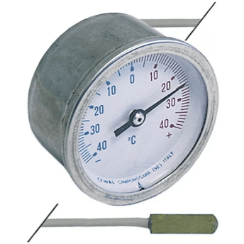 Horeca Parts - Termometr śr. mocowania 52mm temp. max 40°C od -40 do 40°C śr. czujki 6mm dł. czujki 30mm - Stół chłodniczy Zanussi (3441002)