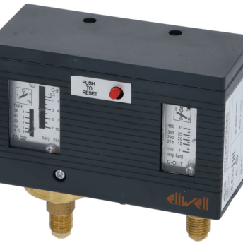 Horeca Parts - Hydrostat / Pressostat, połączenie 7/16" UNF (1/4" SAE), przyłącze ciśnieniowe pionowe ND/HD, typ chłodniczy (3320125)