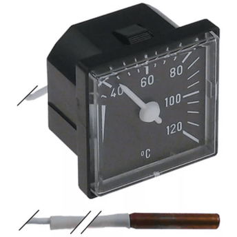 Horeca Parts - Termometr wymiar montażowy 45x45mm od 40 do 120°C śr. czujki 6mm dł. czujki 36mm - Zmywarka tunelowa Zanussi (40E5675)