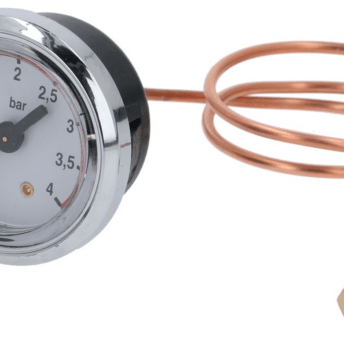 Horeca Parts - Połączenie manometru z tyłu, gwint 1/8", ø 40 mm, z rurką kapilarną, zakres ciśnienia 0–4 bar - Ekspres do kawy Vibiemme (1245073)