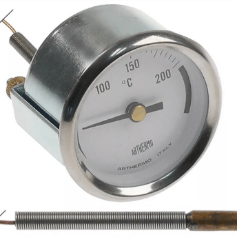 Horeca Parts - Termometr śr. mocowania 52mm temp. max 250°C od 0 do 250°C śr. czujki 6mm dł. czujki 21mm - Kocioł warzelny gazowy Mbm