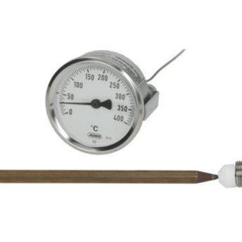Horeca Parts - Termometr śr. mocowania 60mm temp. max 400°C od 0 do 400°C śr. czujki 8mm dł. czujki 150mm - Piec konwekcyjny Ambassade (3394359)